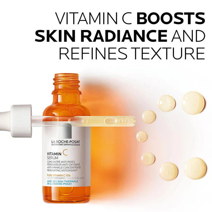 La Roche-Posay Vitamin C Serum – Brightening Anti-Wrinkle Face Serum with Pure Vitamin C