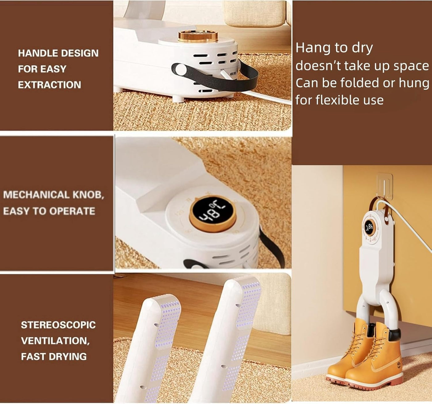 Fast Drying Shoe & Boot Dryer | Portable, Foldable & Odor Eliminator 👟